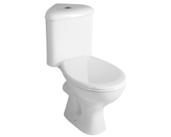 CLIFTON rohové WC kombi, dvojtlačítko 3/6l, zadný odpad, biela