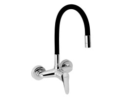 Drezová batéria s elastickým ramenom 150mm, čierna-chróm
