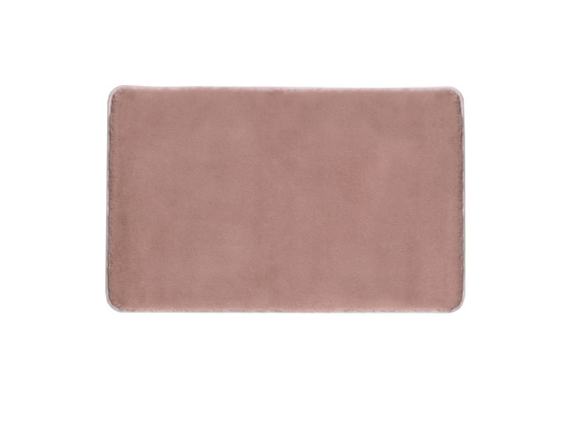 Kúpeľňová rohož FUZZY, 60 x 100 cm, 100 % polyester, protišmyková, ružová