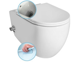 INFINITY CLEANWASH závěsná WC mísa Rimless, integrovaná baterie a bidet. sprška, 36,5x53cm, bílá