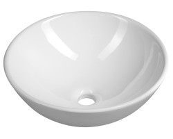 Keramické umývadlo na dosku, Ø 40 cm, biele