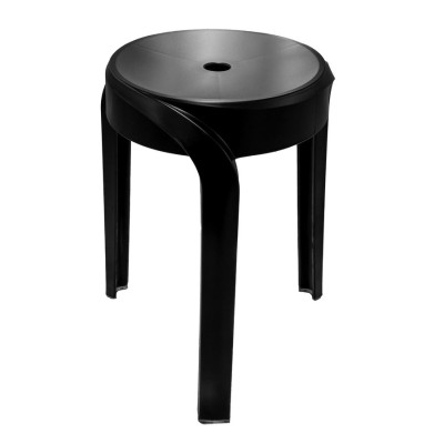 STAN kúpeľňová stolička, priemer 30 cm, čierna