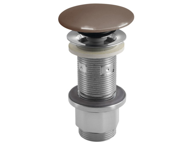 Odtok umývadla 5/4", click-clack, betónová zátka, 10-80 mm, tmavohnedá pololesklá