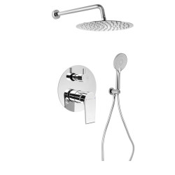 KAI skrytá sprchová súprava s pákovou batériou, otočným prepínačom, 2 výtokmi, chróm