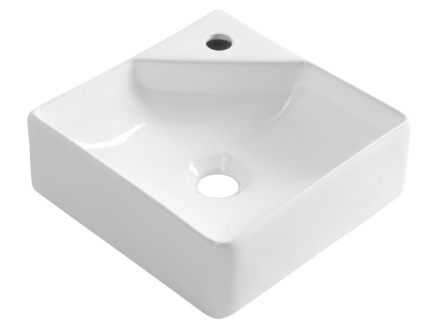 Keramické rohové umývadlo NEXA 30x30cm, biele