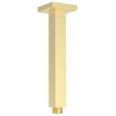 Stropný sprchový záves, štvorcový, 200 mm, matný zlatý