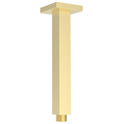 Stropný sprchový záves, štvorcový, 200 mm, matný zlatý
