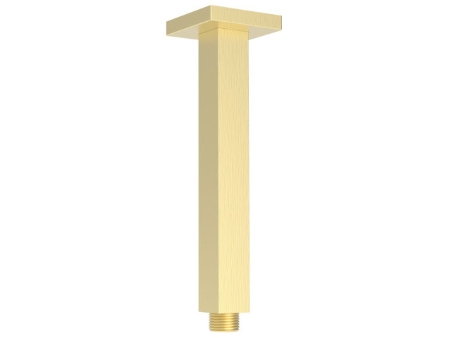 Stropný sprchový záves, štvorcový, 200 mm, matný zlatý