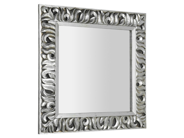 ZEEGRAS zrkadlo v ráme, 90x90cm, strieborná