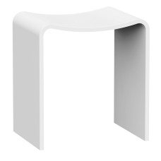 KORAL kúpeľňová stolička 40x43x30cm, pevný povrch, biela matná KORAL kúpeľňová stolička 40x43x30cm, pevný povrch, biela matná