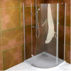 LEGRO štvrťkruhová sprchová zástena jednokrídlové 900x900mm, číre sklo