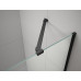 TRINITY BLACK štvrťkruhový sprchový kút 900x900 mm, číre sklo, pravý
