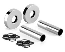 WICHER krycia rozeta okrúhla, pár, chróm