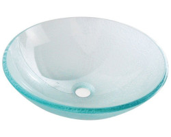 ICE sklenené umývadlo priemer 42 cm, číra s pieskovaním