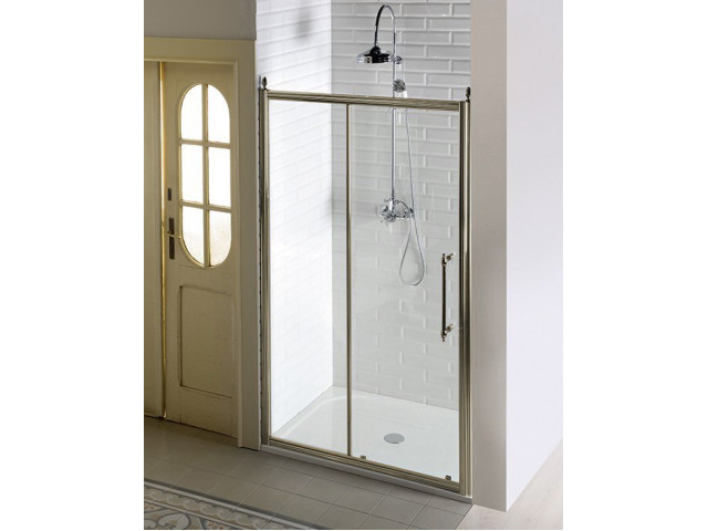 ANTIQUE sprchové dvere posuvné, 1400mm, ČÍRE sklo, bronz