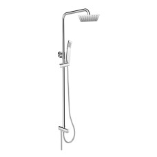 Mereo, Sprchový set s tyčou hranatý, nerezová hlavová sprcha a trojpolohová ručná sprcha CB95001SS2
