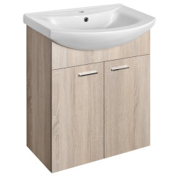 ZOJA umývadlová skrinka 61,5x74x32,5cm, dub platina, 2x dvierka