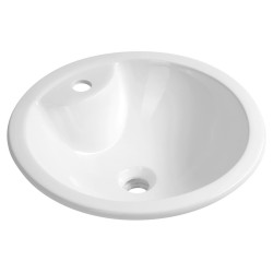 Keramická vstavaná umývadlová misa SHIPRA, priemer 46 cm, biela