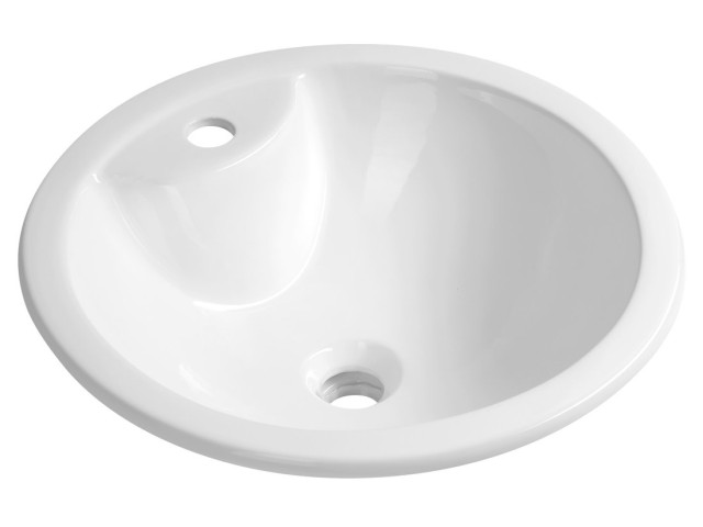 Keramická vstavaná umývadlová misa SHIPRA, priemer 46 cm, biela