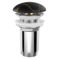 Odtok umývadla 5/4", click-clack, keramická zátka, 10-50 mm, mramor Portoro