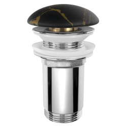 Odtok umývadla 5/4", click-clack, keramická zátka, 10-50 mm, mramor Portoro