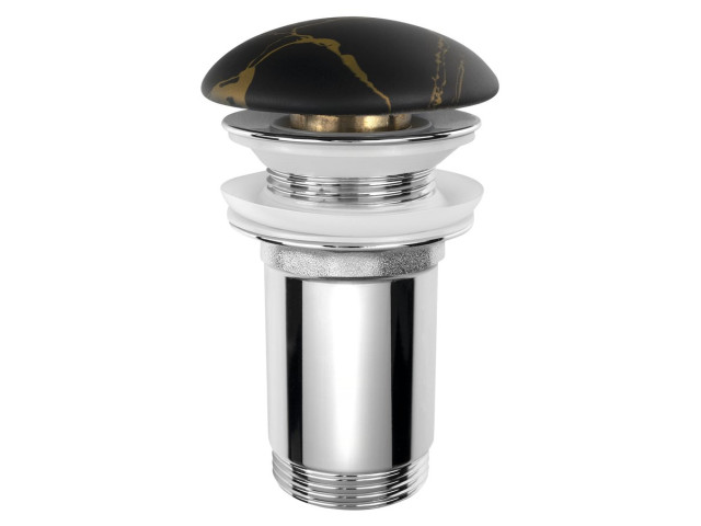 Odtok umývadla 5/4", click-clack, keramická zátka, 10-50 mm, mramor Portoro