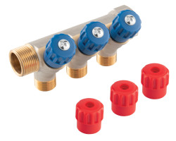 Sanitárny rozdeľovač 3/4" x 1/2", 4-cestný