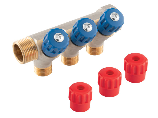 Sanitárny rozdeľovač 3/4" x 1/2", trojcestný