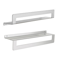 CLEO polička s držiakom na uteráky 500 mm, matná nerezová oceľ