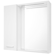 ZOJA/KERAMIA FRESH STRIP galerka s LED osvetlením, 60x60x14cm, ľavá, biela