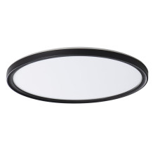 AZPO stropné LED svietidlo, ø 420 mm, 22 W, IP54, čierna matná