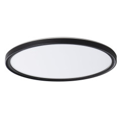 AZPO stropné LED svietidlo, ø 420 mm, 22 W, IP54, čierna matná
