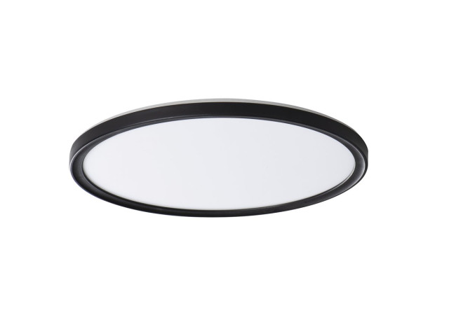 AZPO stropné LED svietidlo, ø 420 mm, 22 W, IP54, čierna matná