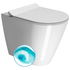 KUBE X WC misa stojaca, Swirlflush, 36x55cm, spodný/zadný odpad, biela ExtraGlaze