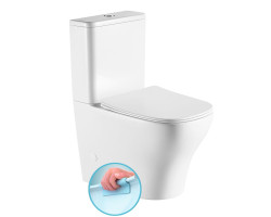 BELLO RIMLESS WC kombi, spodný/zadný odpad, biela