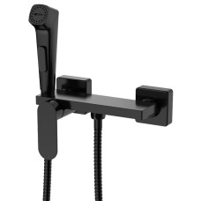 Nástenná batéria na bidet so sprchou Stop a poličkou, matná čierna