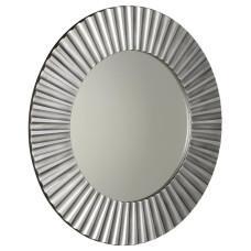 Okrúhle zrkadlo PRIDE v ráme ø 90 cm, strieborné