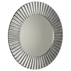 Okrúhle zrkadlo PRIDE v ráme ø 90 cm, strieborné