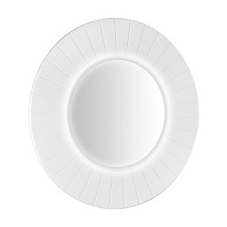 LUMIRO STRIP okrúhle zrkadlo s LED osvetlením v ráme ø 75 cm, matná biela