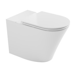 FEIN WC kombi misa, bez okraja, 61 x 36 cm, spodný/zadný odtok, biela