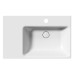 Keramická umývadlová doska NUBES 80x50cm, s policou na ľavej strane, matná biela