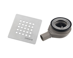 TRENECA vaničkový sifón, priemer otvoru 90mm, DN40, krytka nerez