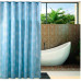 Sprchový záves 180x200cm, polyester, modrá, mušle
