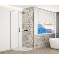 TRINITY CHROME štvrťkruhový sprchový kút 900x900 mm, číre sklo, pravý