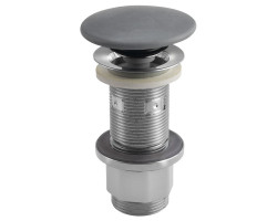 Umyvadlová výpust 5/4“, click-clack, betonová zátka, šedá