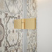 Štvorcový sprchový kút TRINITY GOLD MATT 1100x1100mm, rohový vstup, číre sklo