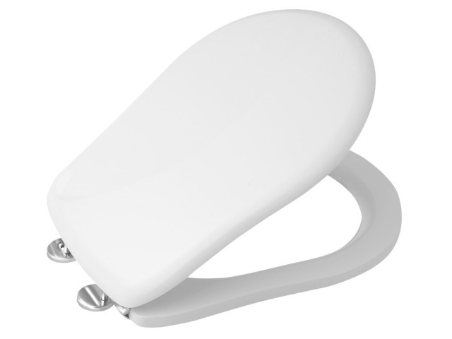 RETRO Soft Close toaletné sedadlo, biele/chrómové