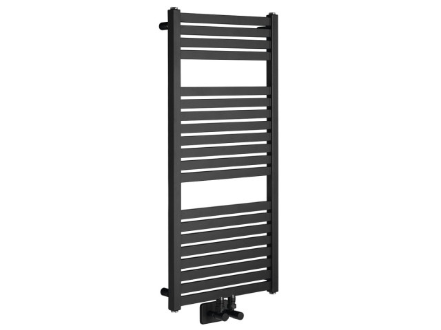 TONDI vykurovacie teleso rovné 450x970 mm, stredové pripojenie, čierna mat