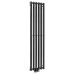 Radiátor PILON 418 x 1800 mm, so šiestimi vešiakmi na uteráky, matná čierna farba