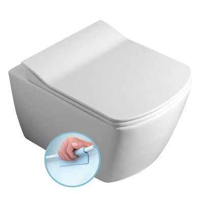 GLANC WC závesné rimless, 37x51,5 cm